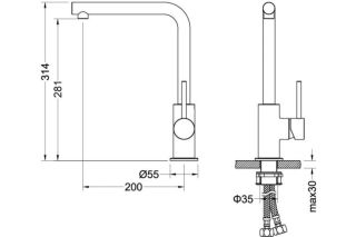 Смеситель для кухни Aquatek Европа AQ1380CR хром